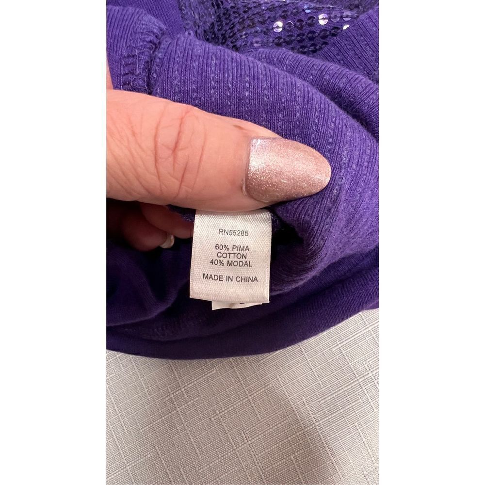 EXPRESS PURPLE SEQUENS TANK TOP SIZE MEDIUM - Picture 10 of 10